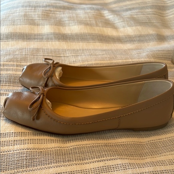 Christian Louboutin Women's Tan Leather Ballet Flats - Picture 3 of 8